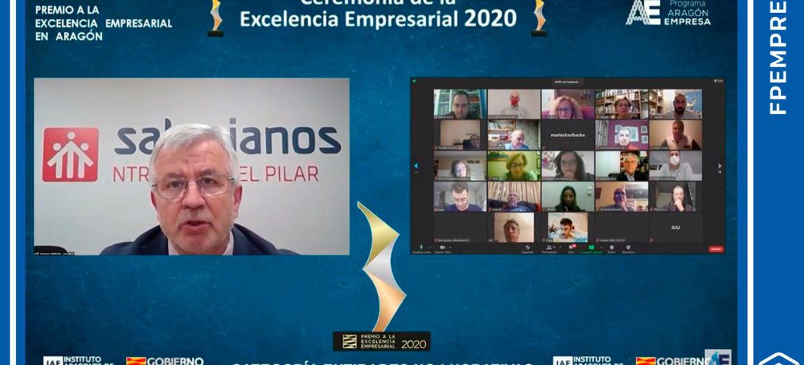 Salesianos Zaragoza, centro asociado a FPEmpresa, Premio a la Excelencia Empresarial 2020
